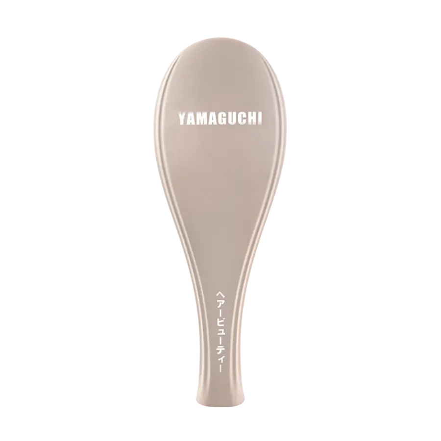 Массажная расческа с миостимуляцией Yamaguchi EMS Hair Brush Сappuccino